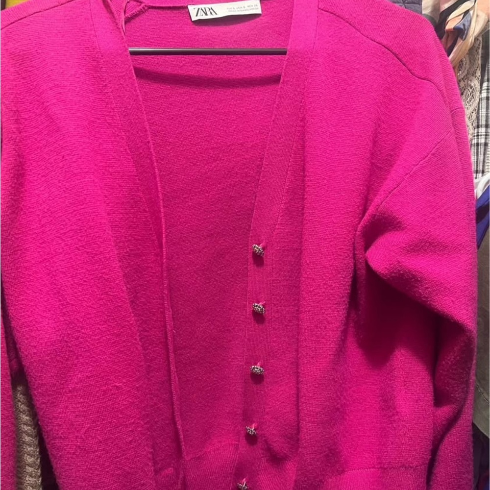 Zara Women's Fuchsia Cardigan